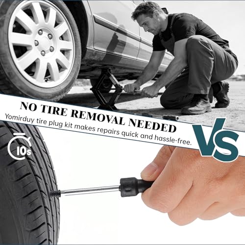 30 PCS Tire Repair Rubber Nail Kit, Vacuum Tire Repair Kits Spiral Rubber Nails, Self-Service Screw in Tire Repair Plugs for Car, Truck, Motorcycle, Tractor Tire Puncture Repair - size: 30PCS