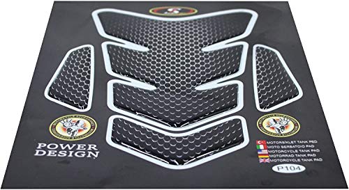3D Motorcycle Carbon Fiber Vinyl Gel Gas Tank Pad Protector Decal and Sticker Tankpad. (New Generation Silicone-Based Adhesive) - color: Color A
