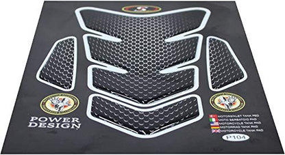 3D Motorcycle Carbon Fiber Vinyl Gel Gas Tank Pad Protector Decal and Sticker Tankpad. (New Generation Silicone-Based Adhesive) - color: Color A