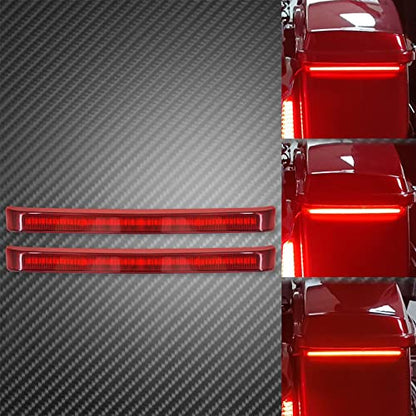 Motorcycle Saddlebag Tail Light Running Brake Sequential Turn Signal LED Lamp Fit for Harley Touring Street Gilde Road King Road Gilde Electra Glide Ultra Limited 2014-2023 (Red Lens) - color: Red Lens