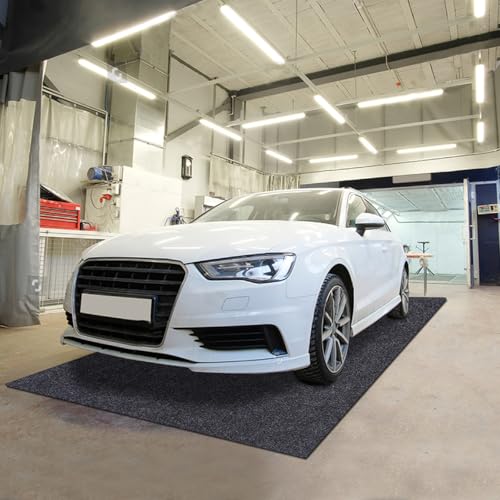 Garage Floor Protection Mat (8' x 8') Suitable for garages, it Prevents Slipping on the Bottom of Cars, Prevents Oil spillage, is Waterproof, Stain-Resistant, and Protects the Floor Surface. - size: 8' x 8'