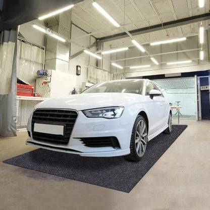 Garage Floor Protection Mat (9'8" x 9'8") Suitable for garages, it Prevents Slipping on the Bottom of Cars, Prevents Oil spillage, is Waterproof, Stain-Resistant, and Protects the Floor Surface. - size: 9'8" x 9'8"