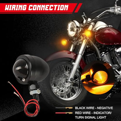 INNOGLOW Motorcycle Turn Signal Lights Bulb Amber Universal Incandescent Lens Indicators Blinkers Lights for Custom Suzuki Kawasaki Harley Davidson Choppers Cruisers (2 PCS) - color: Style-1