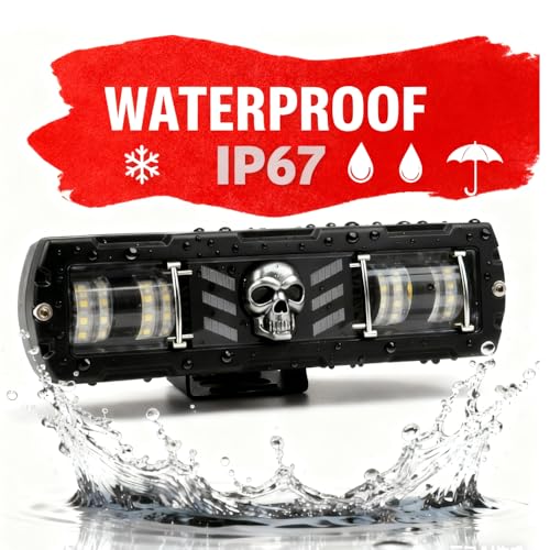 6-Inch Off-Road Vehicle Modified Led External Warning Light Motorcycle Universal High-Brightness Flashing Spotlight Work Light For Trucks Atv Utv Boats(Style A) - style: Style A