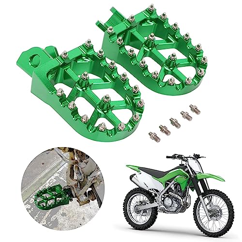 Motorcycle Foot Pegs Footpeg Foot Rest Pedal CNC for KLX230 KLX230R KLX230S 2020-2023 KLX150L 2014-2021 KLX150BF 2017 Green - color: green, size: KLX150L KLX150BF KLX230 KLX230R KLX230S