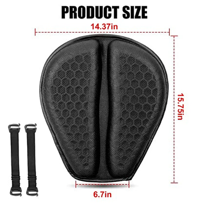 Motorcycle Seat Cushion 3D Honeycomb Motorcycle Gel Seat Cushion Petal Shape Design - Not Stuffy, Protecting Sensitive Areas, Stay Cool and Comfortable for Long Ride