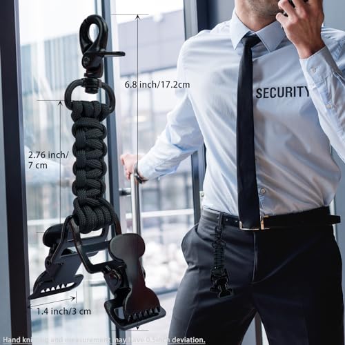 KUNN Double End Tactical Glove Clips Work Glove Holders Hardhat Holder for Heavy Duty Belt,Outdoor Backpack - color: Black