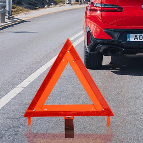 Warning Triangle Sign DOT Approved 3PK,Reflective Warning Road Safety Triangle Kit for Truck,49 CFR Part 571.125 (FMVSS 125) US