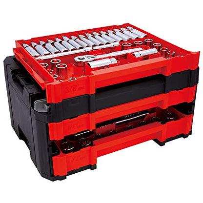 CRAFTSMAN Socket Set, 262-Piece Mechanic Tool Set, 1/4", 3/8", 1/2" Drive, SAE / Metric, (CMMT45307) - style: 262 Piece Set