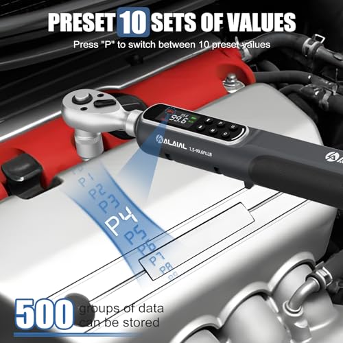 3/8" Digital Torque Wrench 1.5-99.6Ft.Lb/2-135Nm, ±2% Accuracy Electronic Torque Wrench with LED Display, Buzzer & Vibration Alert for Automotive, Car, Motorcycle, Bike Repair, Mechanics, DIY - size: 1.5-99.6Ft.Lb/2-135Nm-3/8"