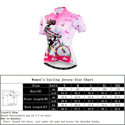 JPOJPO Womens Cycling Jersey,Bike Shirt Quick-Dry Breathable Reflective S-2XL Tops - color: Ccf2009, size: X-Large