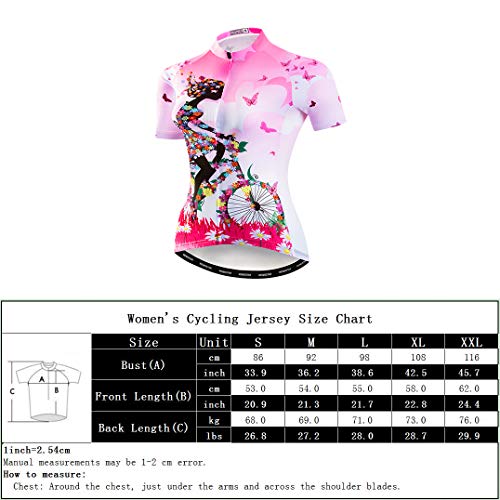 JPOJPO Womens Cycling Jersey,Bike Shirt Quick-Dry Breathable Reflective S-2XL Tops - color: 1skull2201, size: Medium