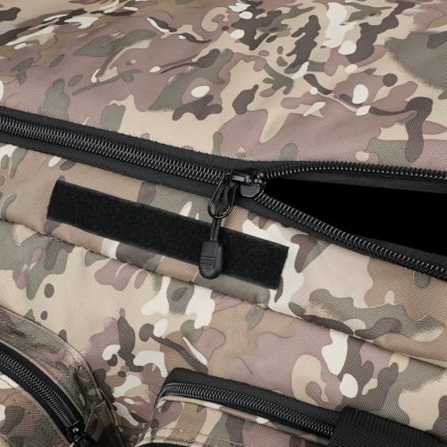 Rolling Duffle Bag with Wheels,120L Large Deployment Bag,Waterproof Military Duffle Bags for Tactical Military Deployment Camping - color: Yellow Camo