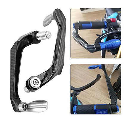 KIMISS 7/8" Universal Motorcycle Handlebar Protector, Silver Aluminum Alloy Brake Guard for Cruiser & Dirt Bikes, Lightweight & Rustproof