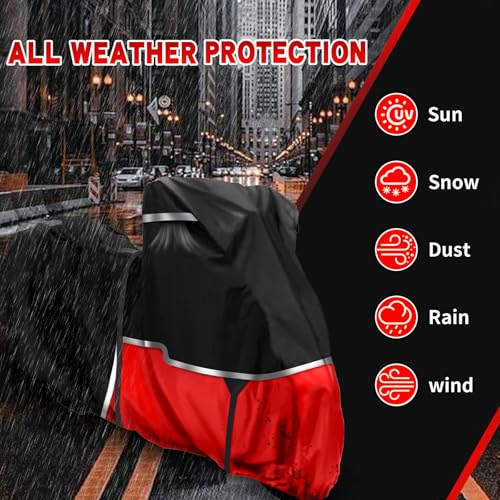 420D Motorcycle Cover Suitable for Honda Cruiser Rebel 300 500 1100 and Shadow 750/ Vtx 1300 /Fury Waterproof Motorcycle Cover Easy to Clean Tear-Resistant Suitable for Outdoor Protection - size: Honda Cruiser