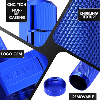 Throttle Grip Throttle Cable Motorcycle 22mm Universal CNC Aluminum Accelerator Throttle Twist Grips Handlebars for KLX CR CRF EXC XR TTR CB SSR ATV Dirt Bike Pit Bike - color: Style-B-Blue