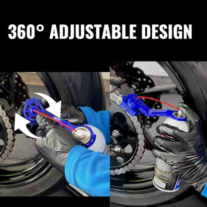 Oinker Motorcycle Chain Lube Applicator | Mess-Free Chain Wax, Chain Cleaner Attachment | for 525 Chain Size - size: 525 Chain