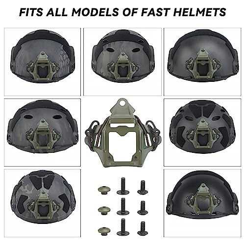 Tactical Helmet NVG Mount Shroud Steel Sports Camera Bracket Base for Fast Helmet - color: Green