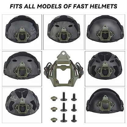 Tactical Helmet NVG Mount Shroud Steel Sports Camera Bracket Base for Fast Helmet - color: Green