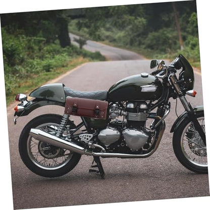 PRETYZOOM Retro Motorcycle Fork Bag Spacious Rain Resistant Motorcycle Side Storage Easy Attachment Organization for Long Trips Compatible with Various Motorcycles