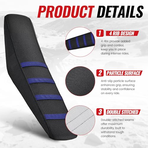 Seat Cover for Yozma IN10,Non-Slip Motorcycle Cushion Cover for Electric Dirt Bike Ebike Yozma in 10-Blue - color: Blue