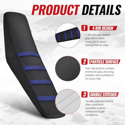 Seat Cover for Yozma IN10,Non-Slip Motorcycle Cushion Cover for Electric Dirt Bike Ebike Yozma in 10-Blue - color: Blue