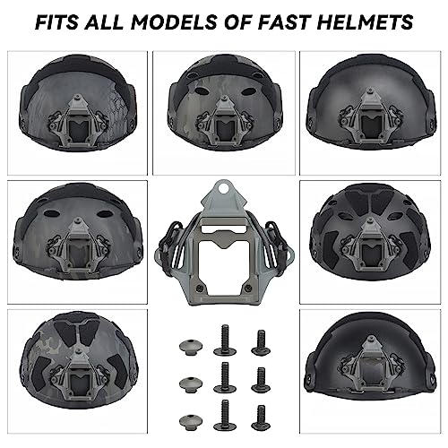 Tactical Helmet NVG Mount Shroud Steel Sports Camera Bracket Base for Fast Helmet - color: Grey