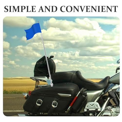 Adjustable Bike Flag Pole, 47in/120cm Retractable Aluminum Alloy Golf Cart Flag Holder, Motorcycle Flagpole Mount Stroller Flagpole for Bicycle Mountain Road Bicycle Atv