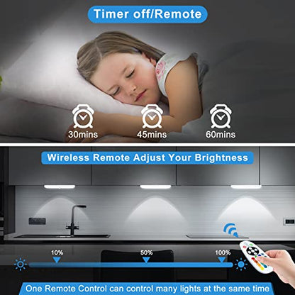 Remote Control RGB Lights Under Cabinet Lighting Rechargeable, 48-LED Wireless Kitchen Counter Lights Closet Light RGB Bar Perfect for Indoor Pantry Display Shelf Hallway 1 Pack, 15 Color Changing - style: 1 Pack
