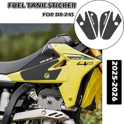 for DR-Z4S DR-Z4SM DRZ 4SM 4S 2025 2026 Side Fuel Tank pad Tank Pads Protector Stickers Decal Gas Knee Grip Traction Pad Tankpad