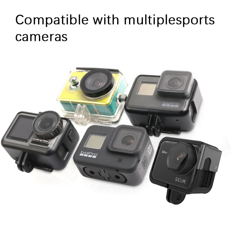 AGV K6 K6S Chin Mount Kits Adjustable Camera Mount Kit Customize Joint Base Compatible with Gopro Hreo Ins360 Srago DJI Etc. (Aluminum Alloy Base)