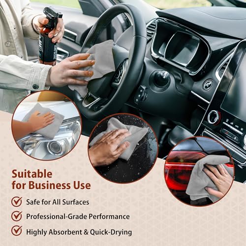 H4N Microfiber Cleaning Cloth Roll, 85 Pack Micro Fiber Wash Cloths for Car, Tear Away Towels, Ultra Absorbent Dish Rags, Non-Abrasive, Reusable and Washable Household Supplies, 11.81" x 11.81", Gray - color: Gray