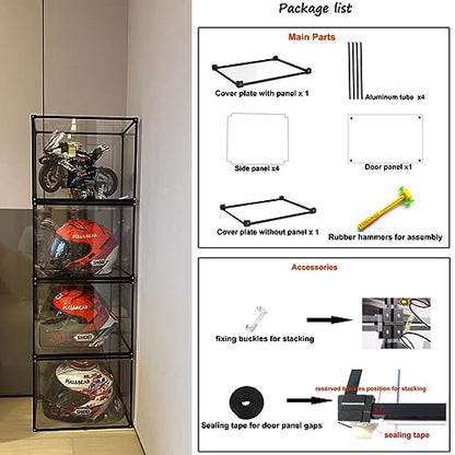 Motorcycle Helmet Storage Rack,Helmet Organize Display Cabinet for Football Helmet, Bike Helmet, Baseball Helmet - style: Modern