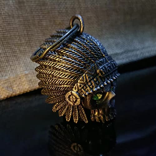 Dream Apparel Motorcycle Bell Guardian Angel Drive Away Gremlin, Biker Bell for Men Women Rider Riding, Good Luck Gift - color: Native W/ Green Eyes