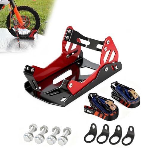 Motorcycle Wheel Chocks with Tie Down Strap,Special for Transportation Foldable Portable 1800lbs Trailer Chocks for 8"-21" Wheel Universal for Most Crusier Sports Dirt Bikes Trailer Truck-Blue - color: Blue