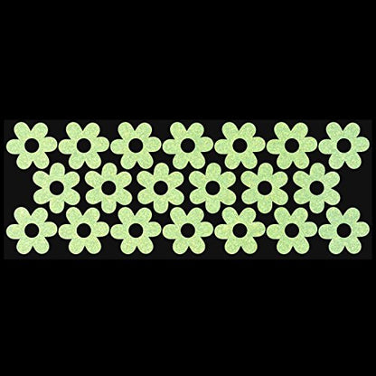 LiteMark Reflective Petal Flower Power Vinyl Stickers, Great for Laptop, Phone, Helmets, Bicycles - Lemon Yellow, Pack of 20 Pcs - color: Lemon Yellow