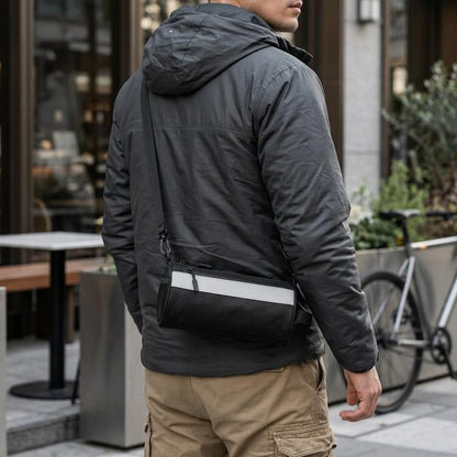 Urban Roll E-bike Handlebar Bag Waterproof Bicycle Front Bag for Mountain Multiuse Crossbody Hand Bag (Black, Medium) - color: Black, size: Medium
