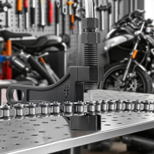DYC 420 Mini Bike Dual Chain Set (Jackshaft) 42 Link Front + 90 Link Rear with Chain Breaker Tool & Adjuster, Fits Coleman CT200U/BT200X, Baja MB165/MB200, Axis M200, Massimo MB200, 196-212cc - size: 420-42L+90L w/