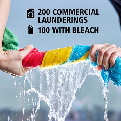 Rubbermaid Commercial Products HYGEN r-40 Recycled Microfiber Cloths, 12"" X 12"" Blue, 24-Pack, Durable, Lint-Free, Wet-Dry Cleaning for Home, Applianes, Cars, Custodial Spaces, Housekeeping, Glass - color: Blue, size: 12 In x 12 In