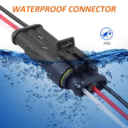 Connector Waterproof, 18 AWG Automotive Electrical Connectors Male and Female Way with Heat Shrink Tubing for Car Truck Boat and Other Wire Connections (3pin 6 Kits) - size: 3pin 6 Kits