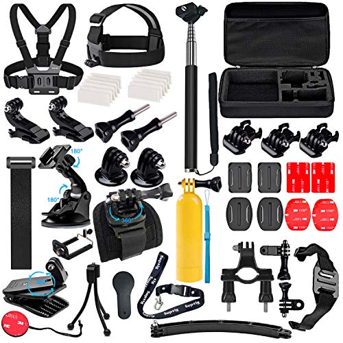 Suptig Accessories Kit Compatible for Gopro Mission Gopro Hero 13/Hero12/11/10/9/8/7/6/5/4/3/2/Session gopro Max2 Gopro Fusion DJI Action 6/5pro/5/4/3, Insta360 X5/X4, AKASO Action Camera Accessories