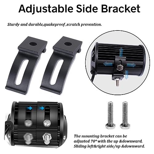 Base Mounting Bracket LED Light Bar Universal Slide Mounting Brackets 2PCS Adjustable Side Bracket Kit for Most Straight Lights Bar Work Lights Pod Lights from 4 inch up to 52 inch(Pack of 2) - size: Light Bar Adjust Bracket-Single