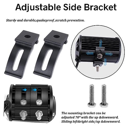 Base Mounting Bracket LED Light Bar Universal Slide Mounting Brackets 2PCS Adjustable Side Bracket Kit for Most Straight Lights Bar Work Lights Pod Lights from 4 inch up to 52 inch(Pack of 2) - size: Light Bar Adjust Bracket-Single