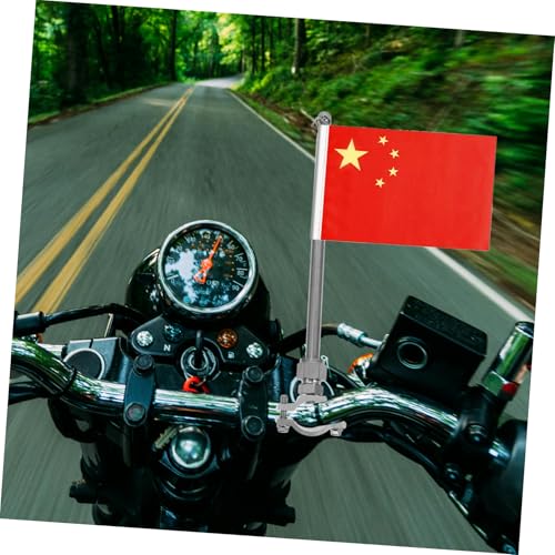 Happyyami Retractable Flagpole for Bikes Motorcycles Safety Flags for Bikes Luggage Rack Flag Mount Accessory