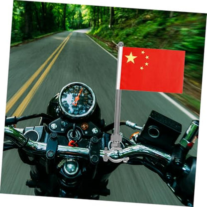 Happyyami Retractable Flagpole for Bikes Motorcycles Safety Flags for Bikes Luggage Rack Flag Mount Accessory
