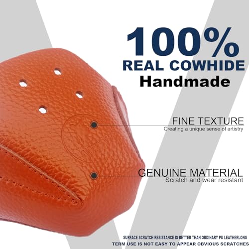 100% Real Cowhide | Toe Cap Guard Protectors | Roller Skate Derby Speed 1 Pair(Brown) - color: Brown