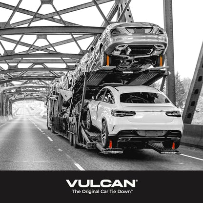 VULCAN Autohauler Car Tie Down - Rolling Idler 3-Cleat - 120 Inch - 4 Pack - PROSeries - 3,300 Pound Safe Working Load - size: VULCAN PROSeries