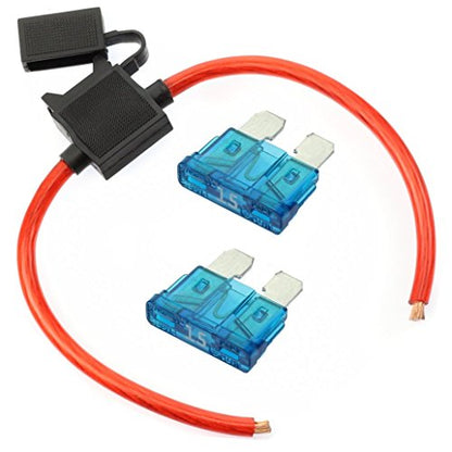 Voodoo (1) 8 Gauge ATC Inline Fuse Holder Fuseholder with Cover and (2) Fuses (15 Amp) - size: 15 Amp