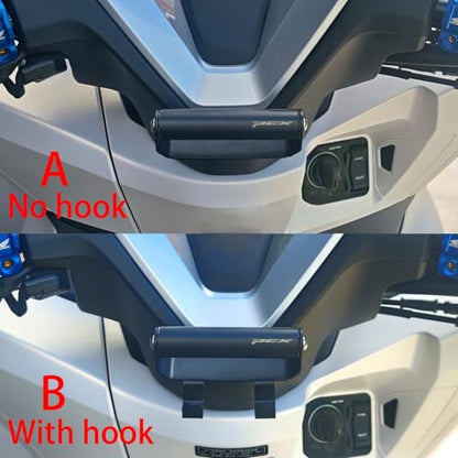 for PCX160 PCX 160 2025 2026 Motorcycle Helmet Hook Holder Foldable Handlebar Hooks Helmet Hanger Navigation Stand (B with Logo)