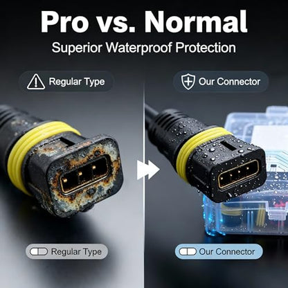 352Pcs Waterproof Automotive Wire Terminal Connectors 1-6 Pin Male/Female Plug Kit for Car Boat Motorcycle - color: 352pcs